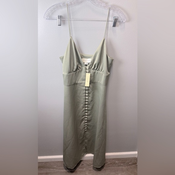 Sachin & Babi BHLDN NWT Maren Midi Green Dress Size 10 - Picture 2 of 5